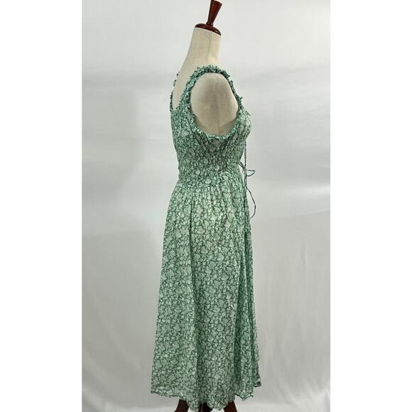 DOEN Sz M Medium Peridot Tea Floral Emmaretta Dress ALTERED - Picture 6 of 10